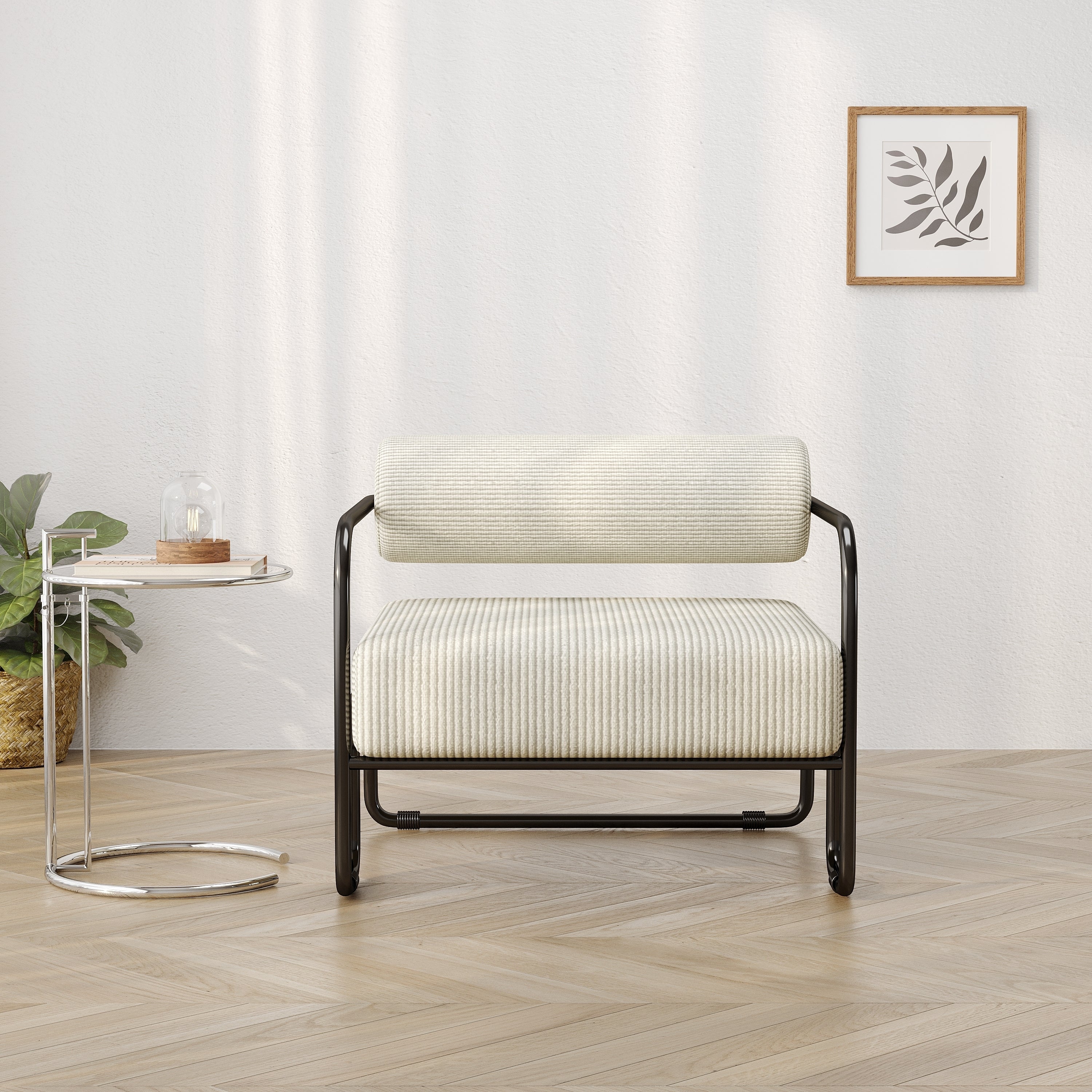 Fauteuil d'appoint contemporain en fer Walker Edison | Modèle moderne