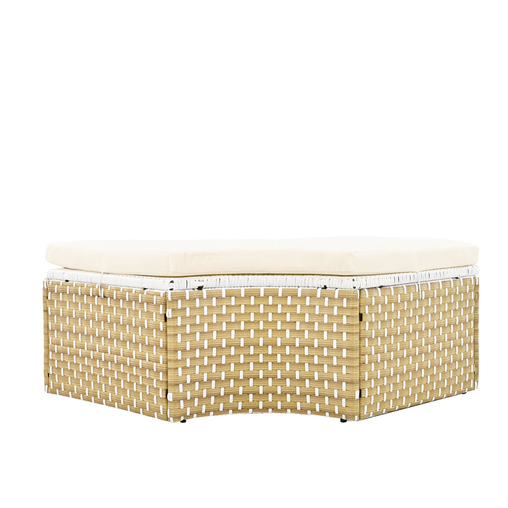 Walker Edison | Ensemble de canapés de jardin modulaires ronds pour bain de soleil