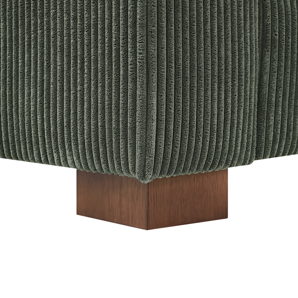 Canapé d'angle Wynisha en velours côtelé profond 