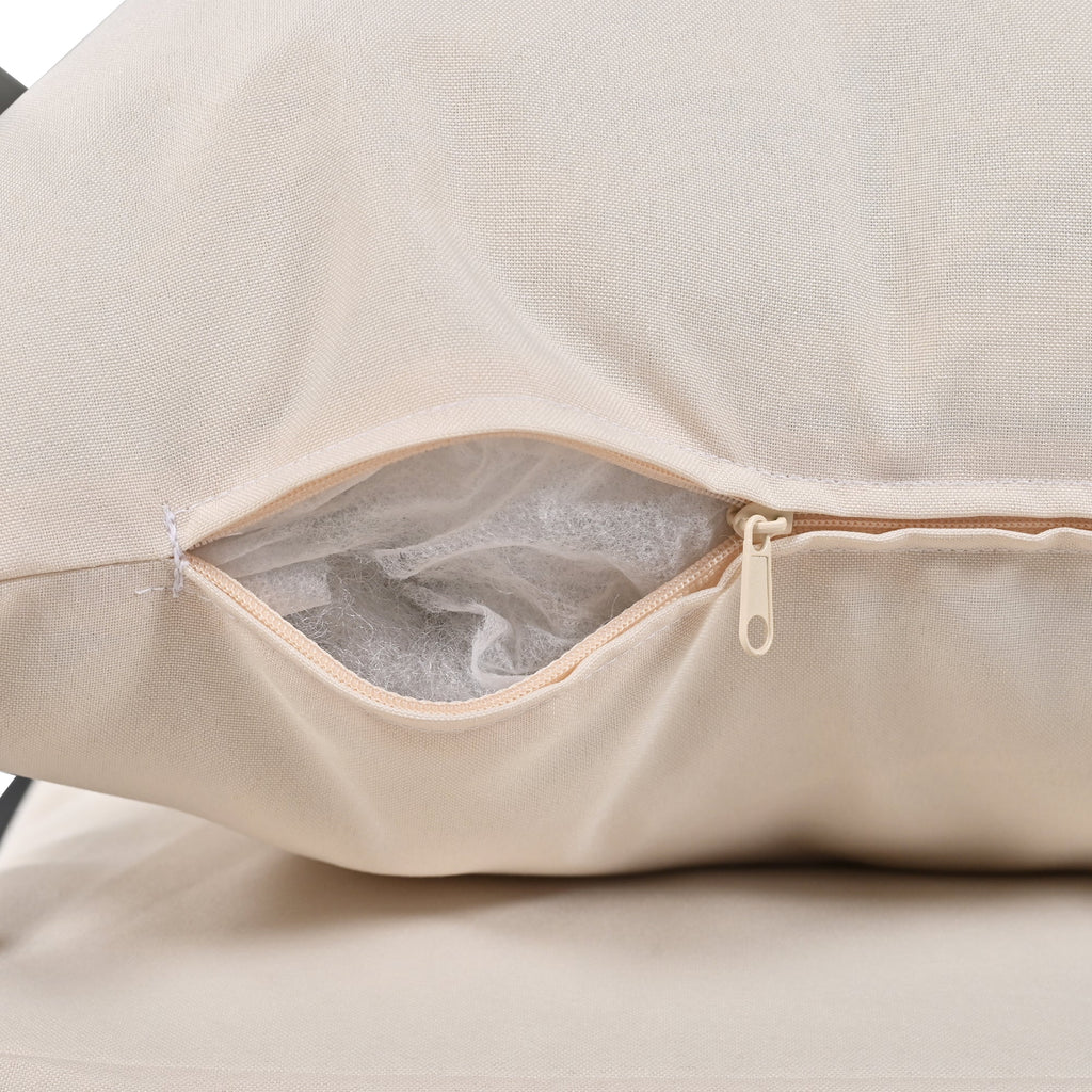 Ensemble de canapés d'extérieur en acier au design incurvé Walker Edison | 