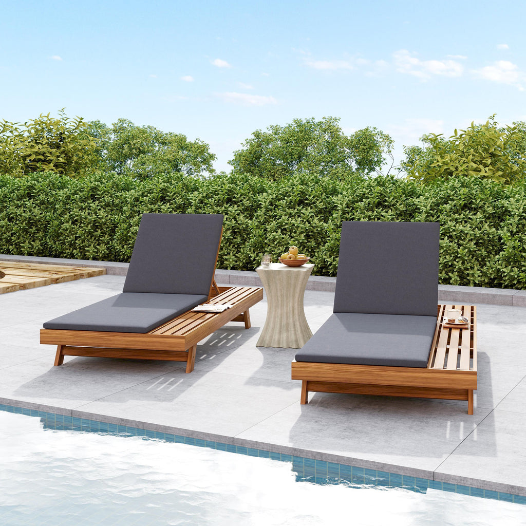 Walker Edison | Bain de soleil en teck