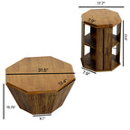 Ensemble de deux tables basses octogonales 