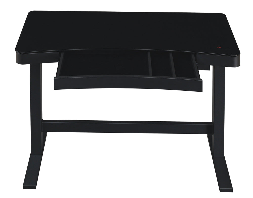 Bureau assis-debout Ashford à hauteur réglable avec ports USB et rangement