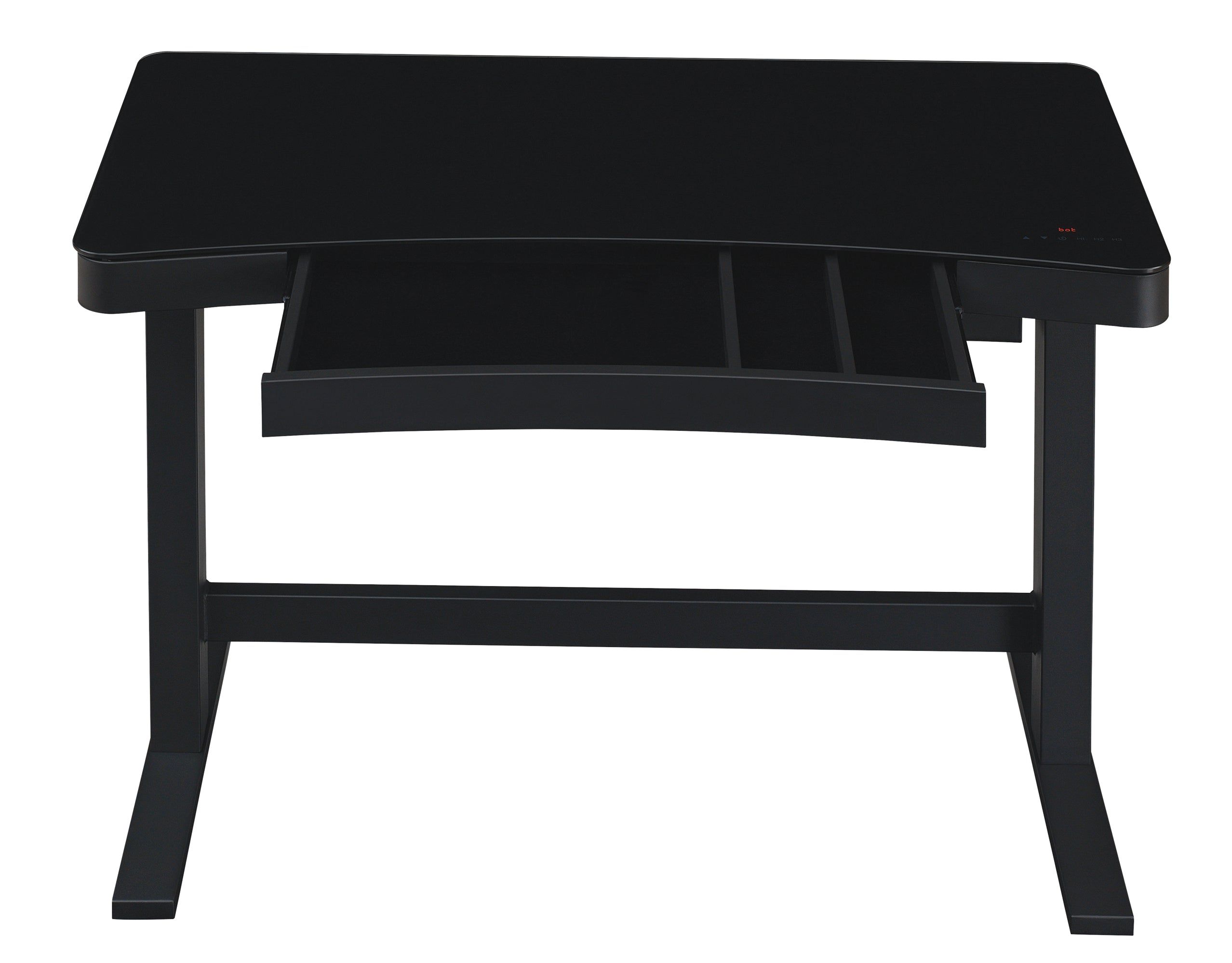 Bureau assis-debout Ashford à hauteur réglable avec ports USB et rangement