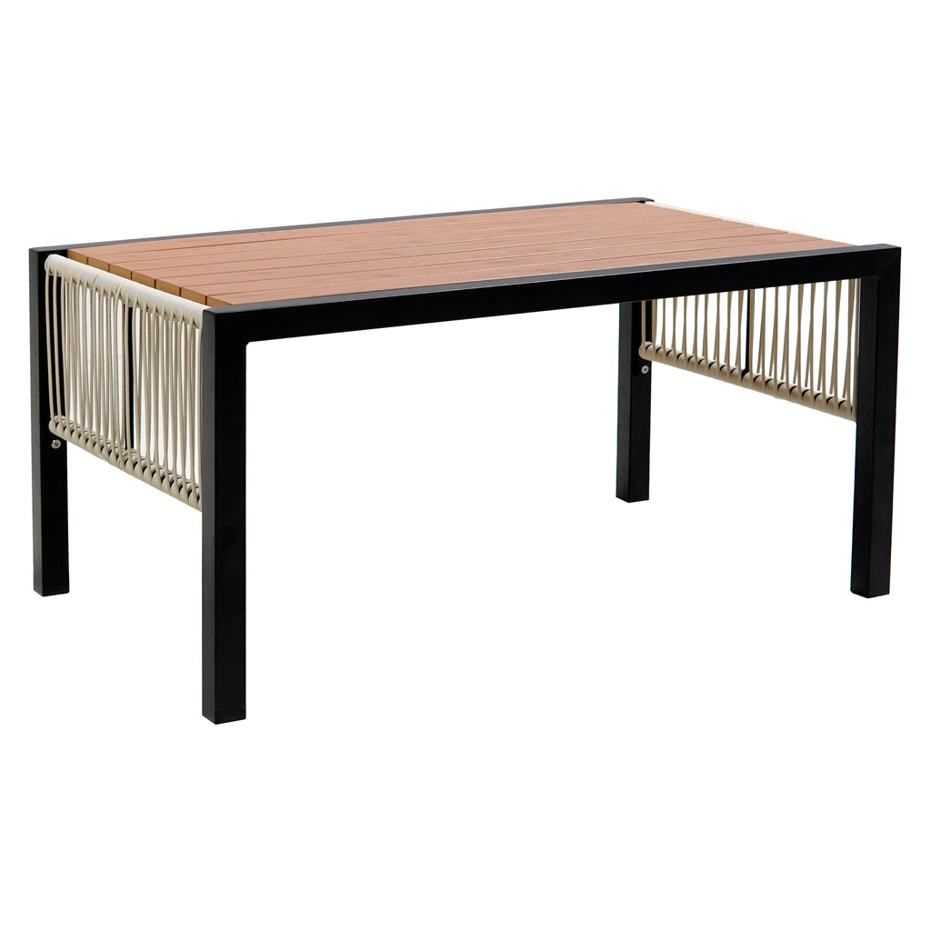 Walker Edison | Ensemble canapé d'extérieur en fer forgé au design moderne avec table basse 