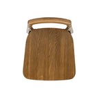 Tabouret de bar Sven 30' moderne, minimaliste, dossier bas, en bois 