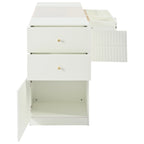 Walker Edison | Meuble-lavabo îlot moderne et multifonctionnel avec rangement