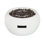 Walker Edison | Foyer extérieur au propane MGO au design rond minimaliste pour patio.