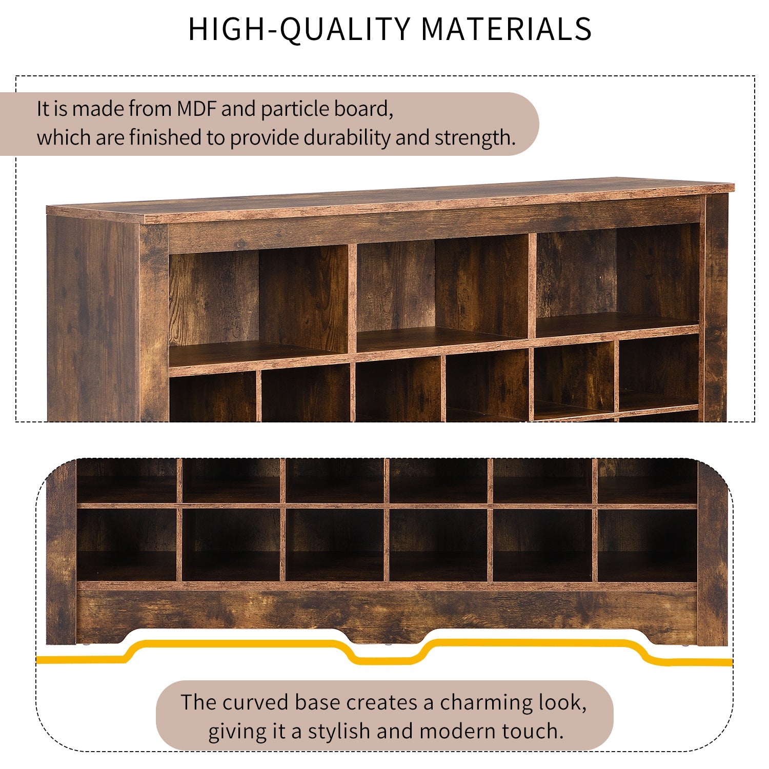 Walker Edison | Meuble à chaussures fonctionnel pour un rangement élégant