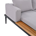 Walker Edison | Lit de jour moderne pour terrasse avec tables d'appoint en bois