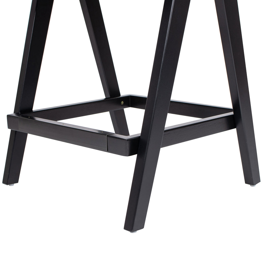 Tabouret de bar Milan 25,5' moderne en résine bouclée avec dossier et accoudoirs, lot de 3 