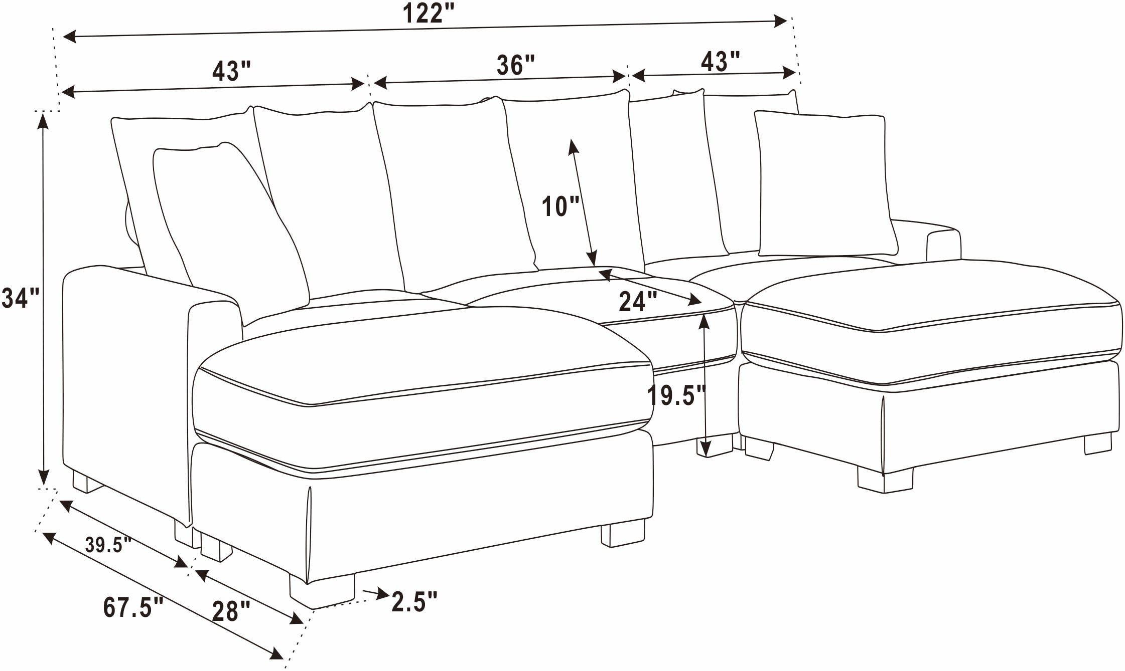 Canapé d'angle Wynisha en velours côtelé profond 