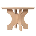 Walker Edison | Charmant ensemble de salle à manger rustique rond 5 pièces avec chaises et banc incurvé 