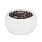 Walker Edison | Foyer extérieur au propane MGO au design rond minimaliste pour patio.