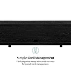 Meuble TV Hamkke Boho à 2 portes en faux rotin