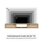 Meuble TV flottant Hamkke Boho à 2 portes