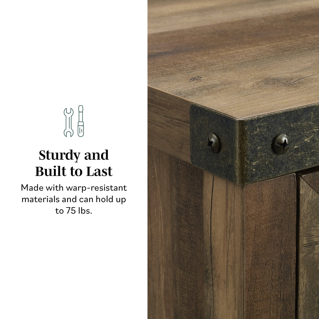 Meuble d'appoint à porte de grange