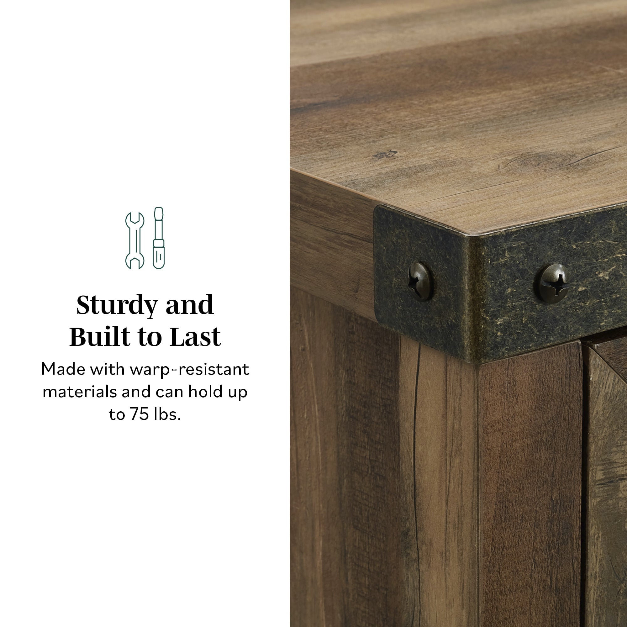 Meuble d'appoint à porte de grange