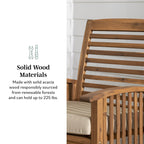 Chaises de patio d'extérieur Midland avec coussins, lot de 2