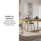 Table de salle à manger moderne Taberu en bois, style milieu du siècle