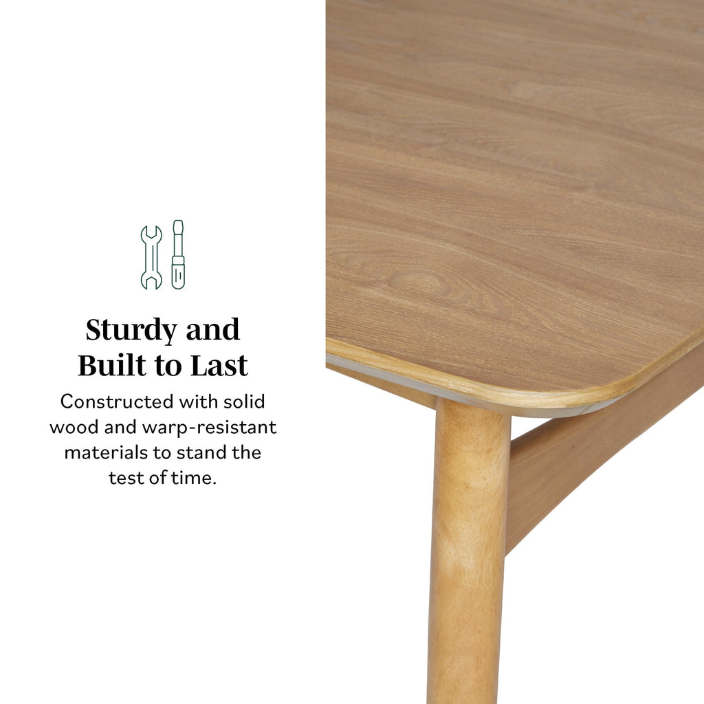 Table de salle à manger moderne Taberu en bois, style milieu du siècle