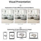 Walker Edison | Canapé d'angle modulaire moderne en chenille nuage avec rangement