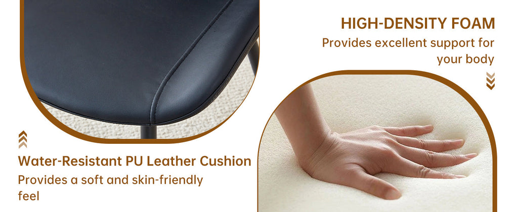 Ensemble table et chaises extensibles modernes pour 6 personnes avec chaises en PU