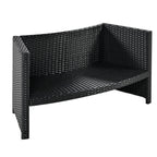 Walker Edison | Ensemble de canapé de patio en rotin avec structure de spa et espaces de rangement