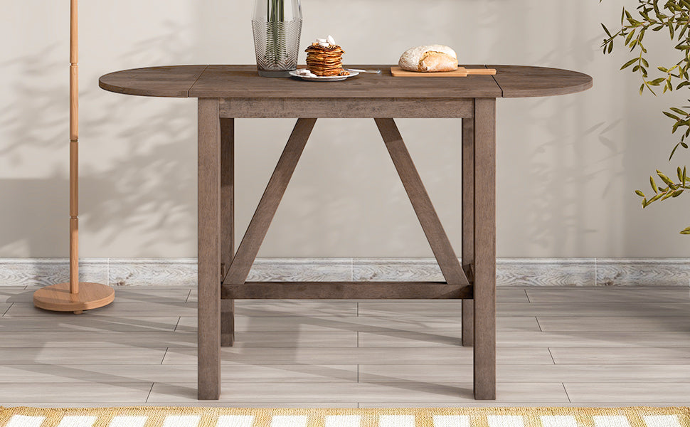 Walker Edison | Ensemble table et chaises de salle à manger 3 pièces en bois, hauteur comptoir, avec abattants