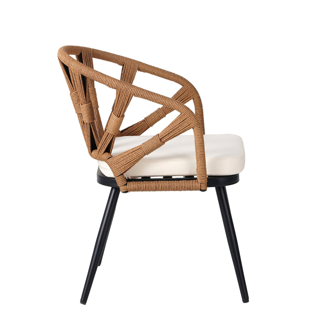 Walker Edison | Ensemble table et chaises de jardin contemporain style U