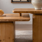 Walker Edison | Ensemble de 2 tables basses carrées style vintage