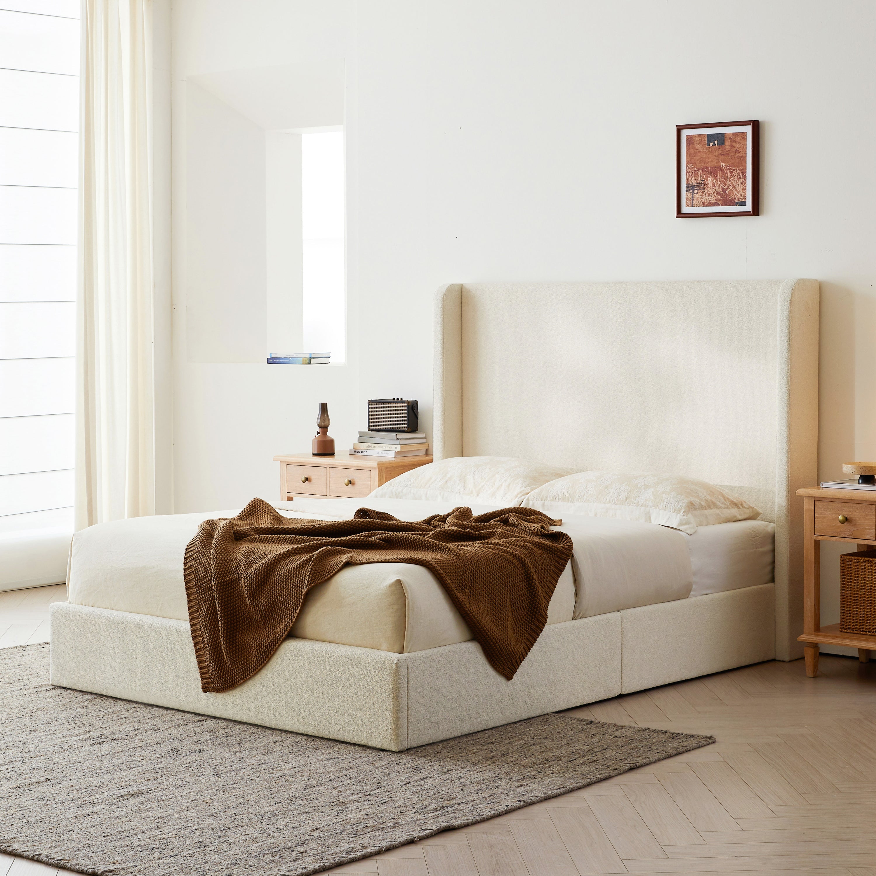 Cadre de lit King rembourré Carmen 52,3'