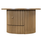 Walker Edison | Table basse ronde cannelée avec tiroir