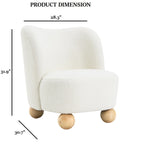 Fauteuil d'appoint incurvé en boucle avec pieds boule