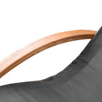 Walker Edison | Chaise longue d'extérieur en bois avec coussin intégré