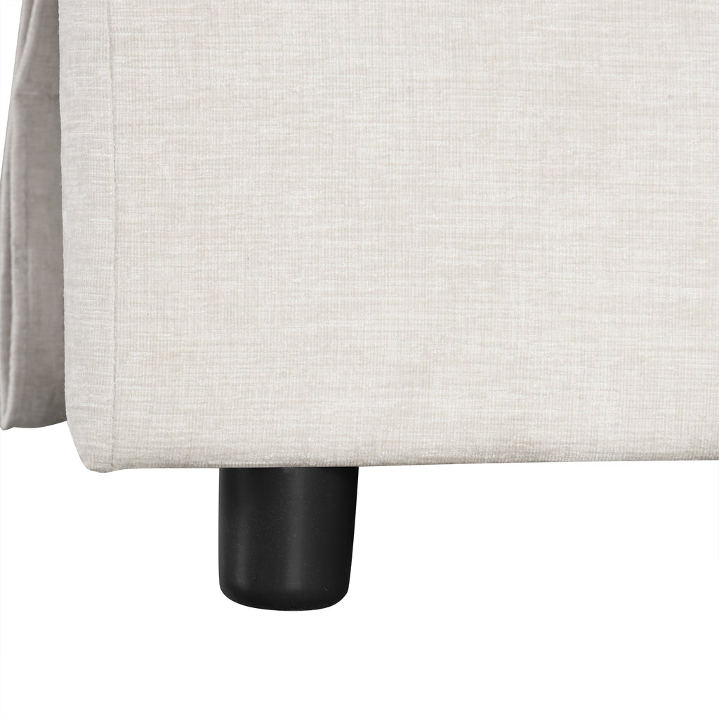 Walker Edison | Canapé d'angle modulaire en forme de L avec rangement et ports USB 