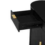 Meuble de rangement d'appoint cannelé au design incurvé - Buffet / Meuble TV