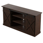 Meuble TV style ferme moderne avec portes coulissantes de style grange pour téléviseurs jusqu'à 70 pouces