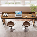 Walker Edison | Table de bureau à roulettes réglable en hauteur pour lit Queen Size 