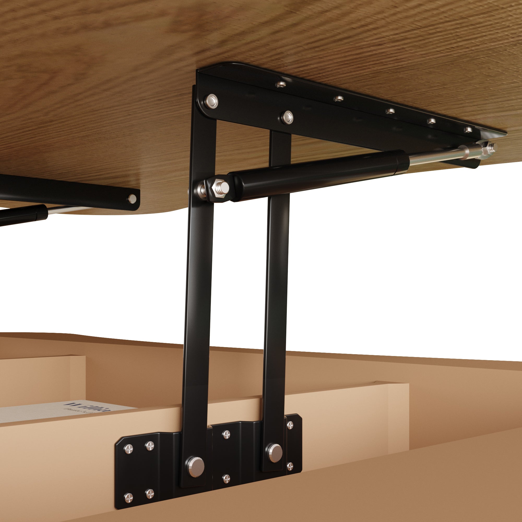 Walker Edison | Table basse et bureau à plateau relevable cannelé Curve Design 