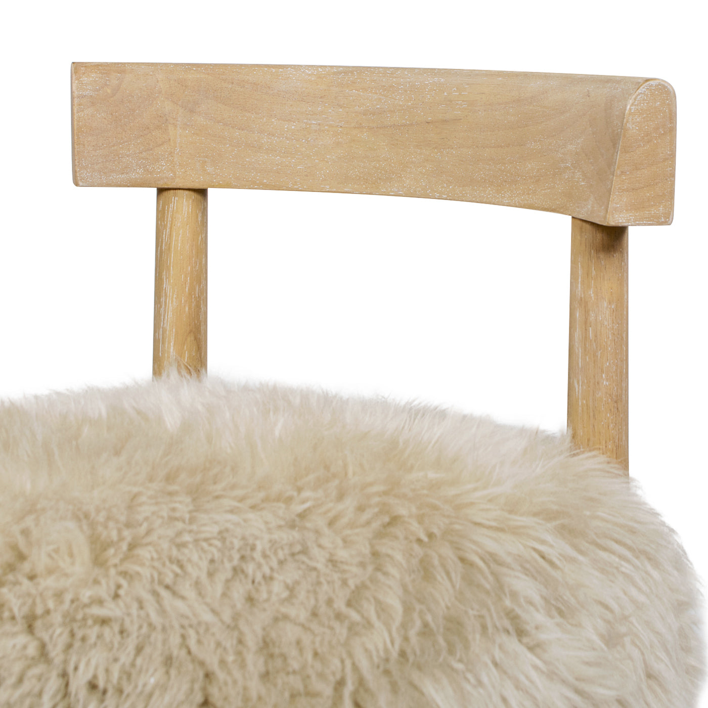 Tabouret de bar Arden 27,5 cm en fourrure véritable, hauteur comptoir