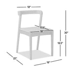 Chaise de salle à manger Capri en chêne avec assise tissée 