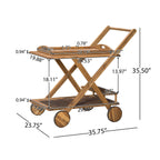 Walker Edison | Chariot de bar extérieur en bois