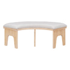 Walker Edison | Charmant ensemble de salle à manger rustique rond 5 pièces avec chaises et banc incurvé 