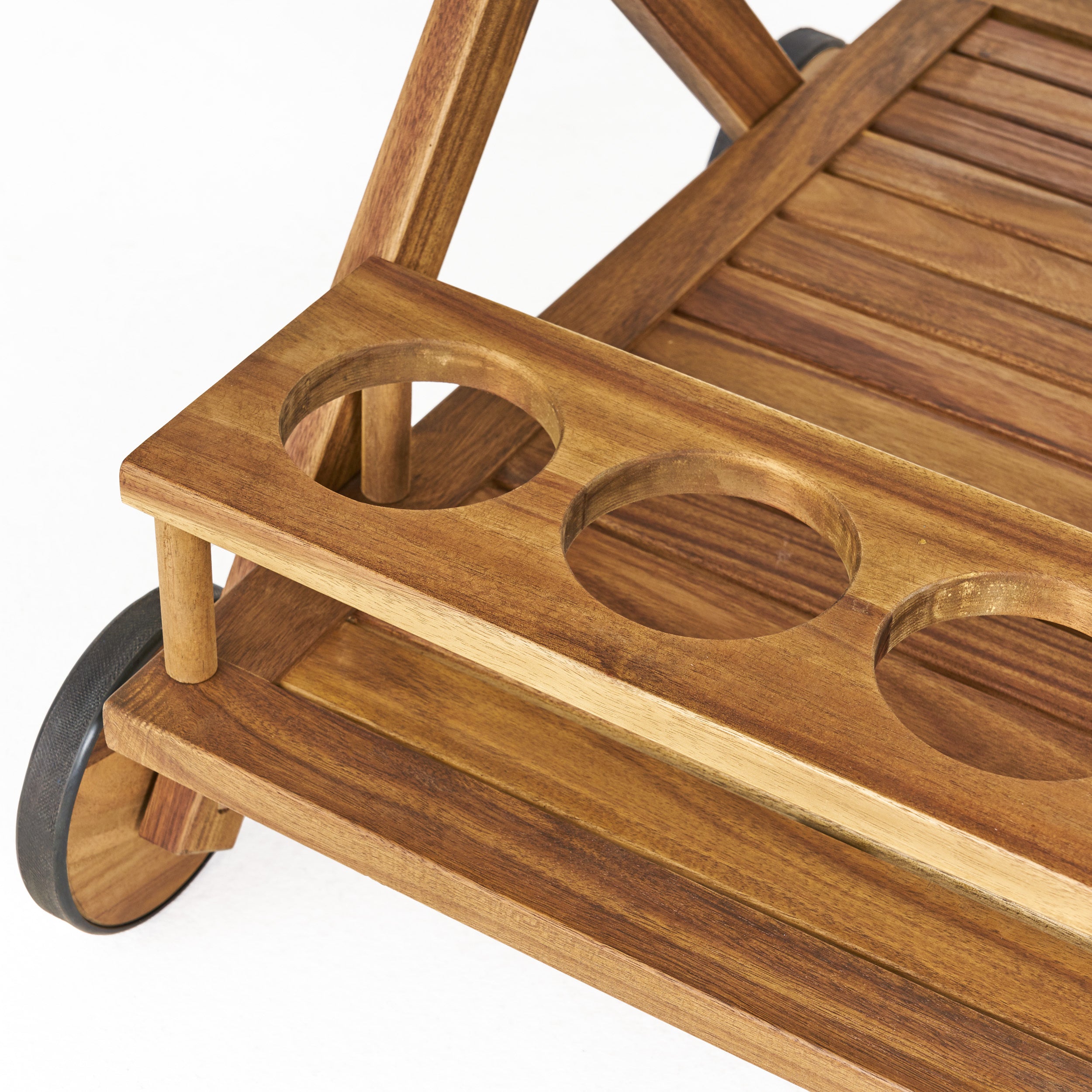 Walker Edison | Chariot de bar extérieur en bois