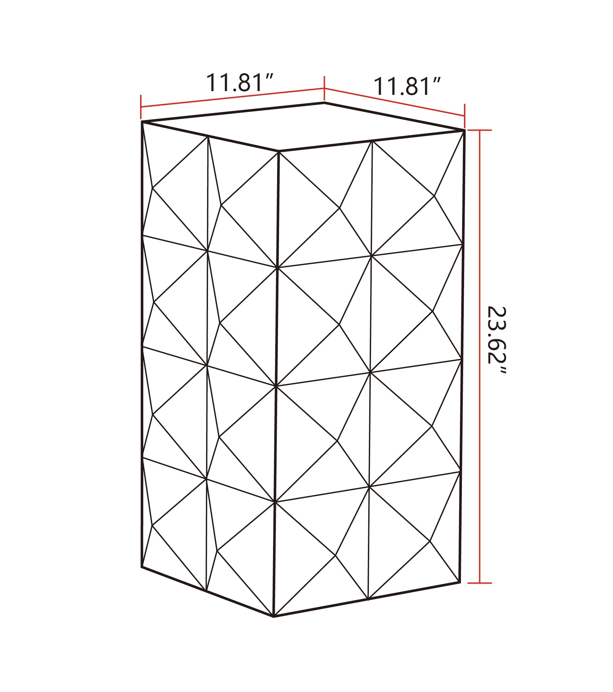 Table d'appoint Walker Edison | Motif en relief moderne