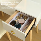 Ensemble coiffeuse Walker Edison avec miroir lumineux LED