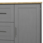 Îlot de cuisine classique et moderne avec plan de travail en bois massif