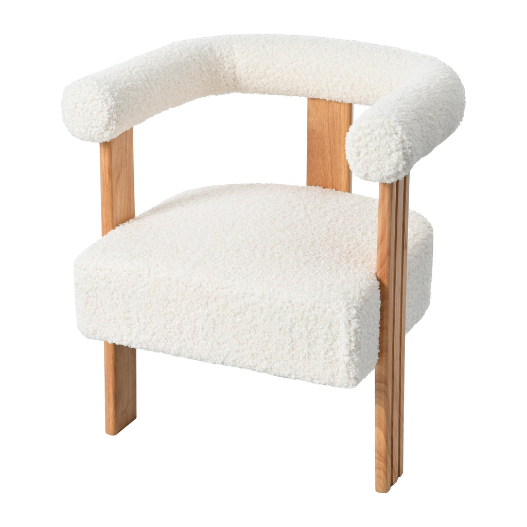 Walker Edison | Fauteuil d'appoint en forme de tonneau Boucle 