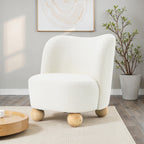 Fauteuil d'appoint incurvé en boucle avec pieds boule